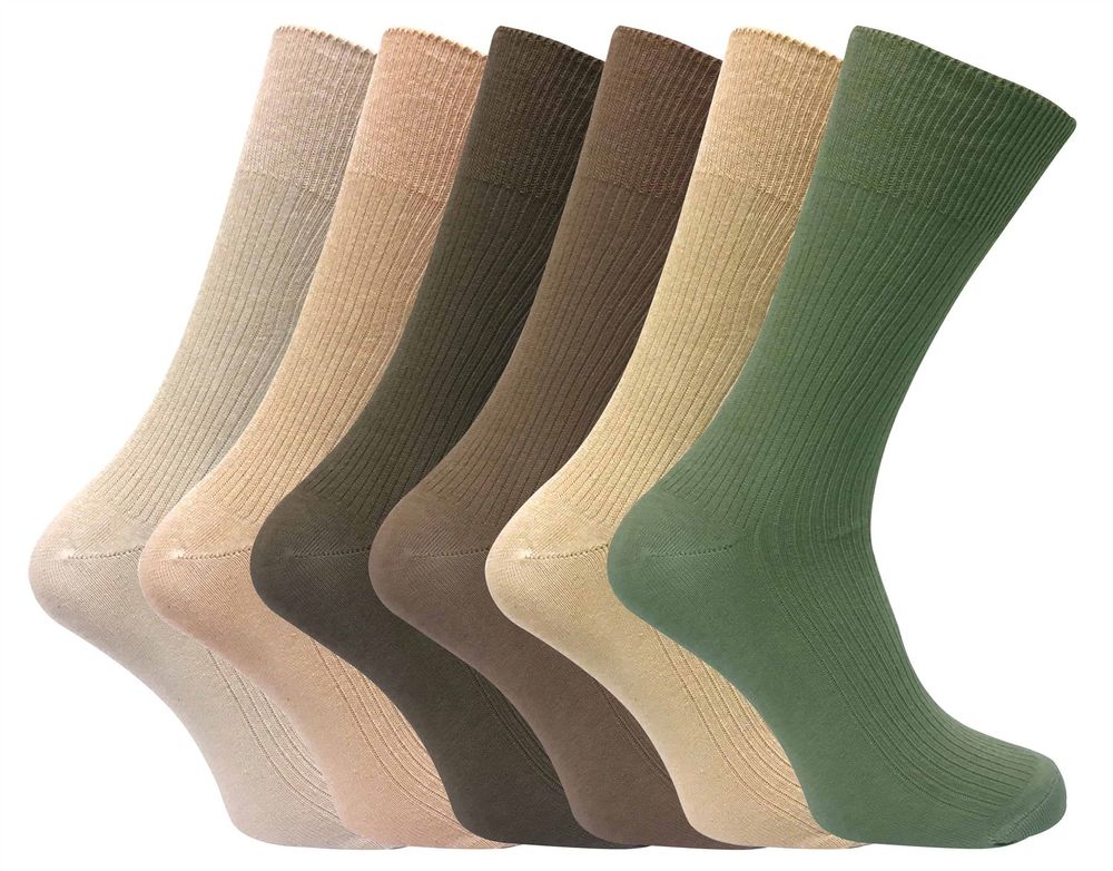 Ultimate Comfort 100% Cotton Socks - Non Elastic, 6 Pairs
