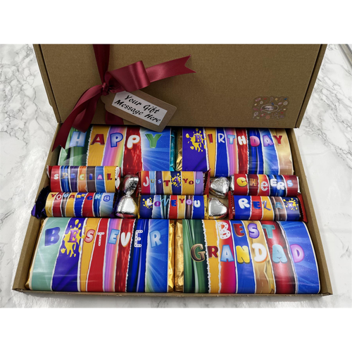 Fun Novelty Birthday Chocolate Wrapper Gift Box - Best Grandad