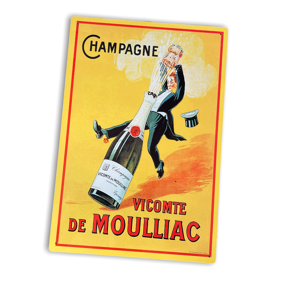 Vintage Metal Sign - Retro Champagne Advertising Sign - High Quality 40x28cm