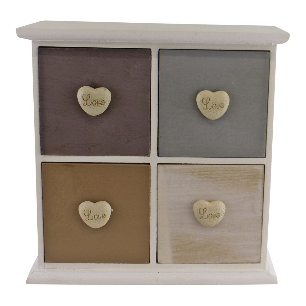 Premium Love Heart Trinket Drawers - White & Neutral Colours - High Quality