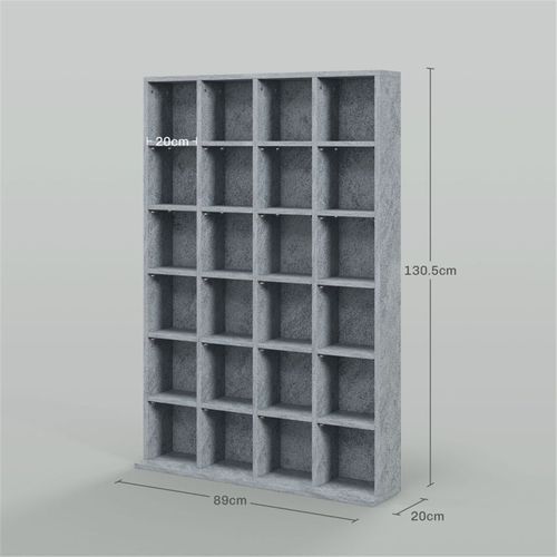 Bookcase Storage Cabinet for up to 480 CDs / 312 DVDs/Blu-rays 89W x 20D x 130.5Hcm