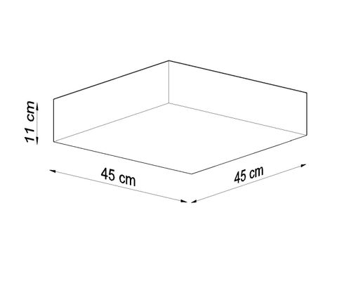 مصباح سقف هوروس 45 مربع أبيض بتصميم لوفت LED E27