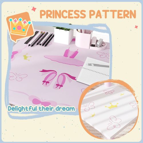 AIYAPLAY Princess Design Toddler Table and 2 Chairs Set, for Playroom