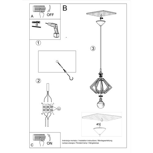 Pendant lamp wood Pompelmo Scandinavian Design E27
