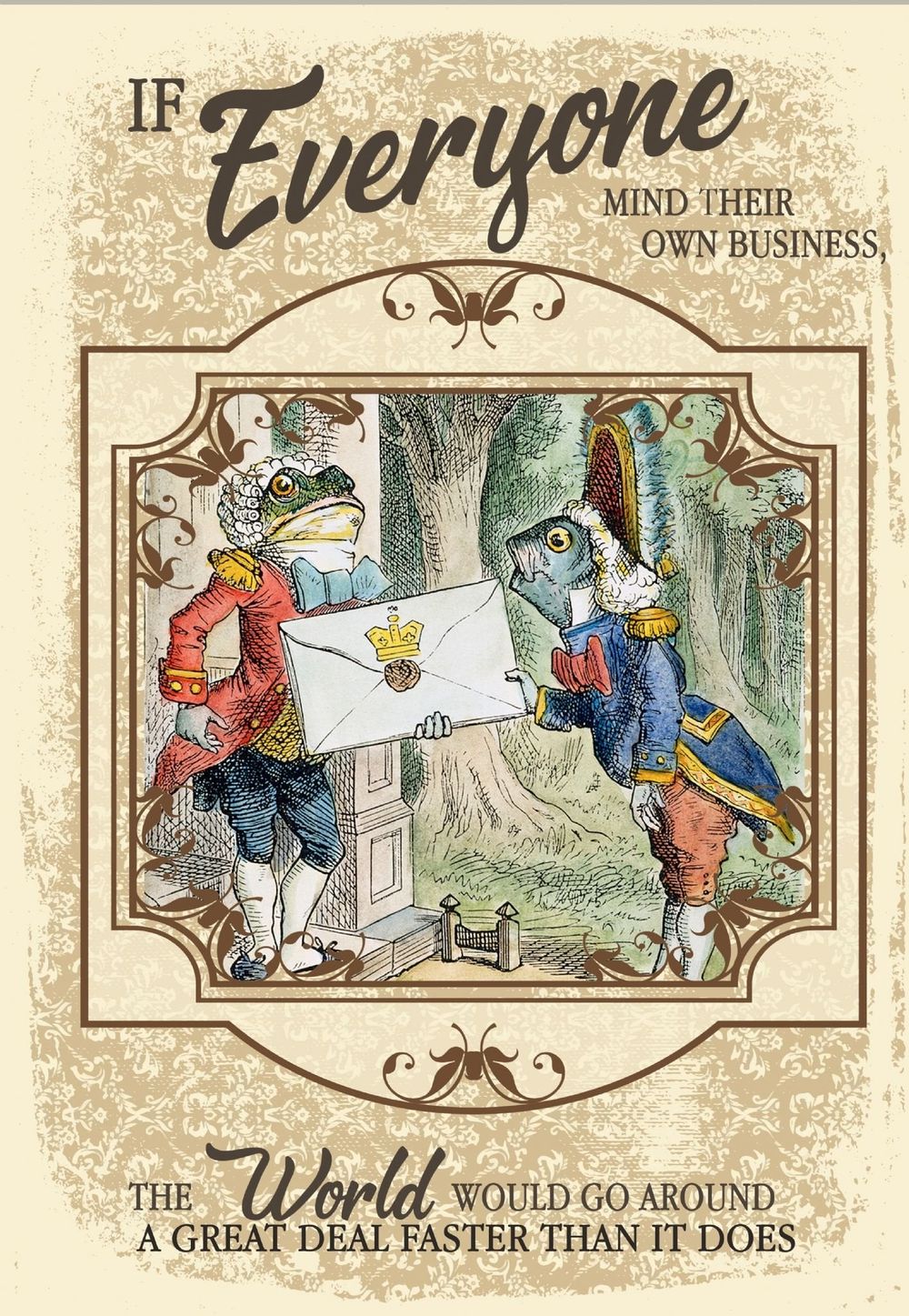 Vintage Metal Sign - Alice In Wonderland - Mind Your Own Business