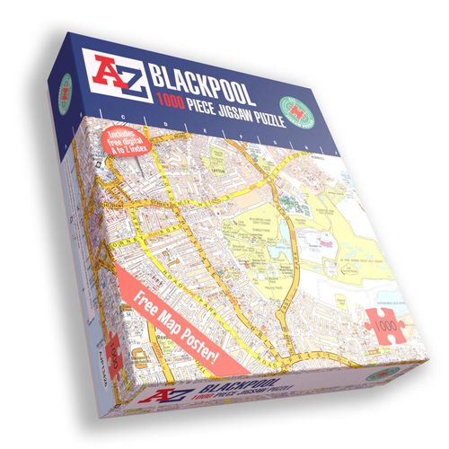 A to Z Map of Blackpool 1000 Piece Jigsaw Puzzle