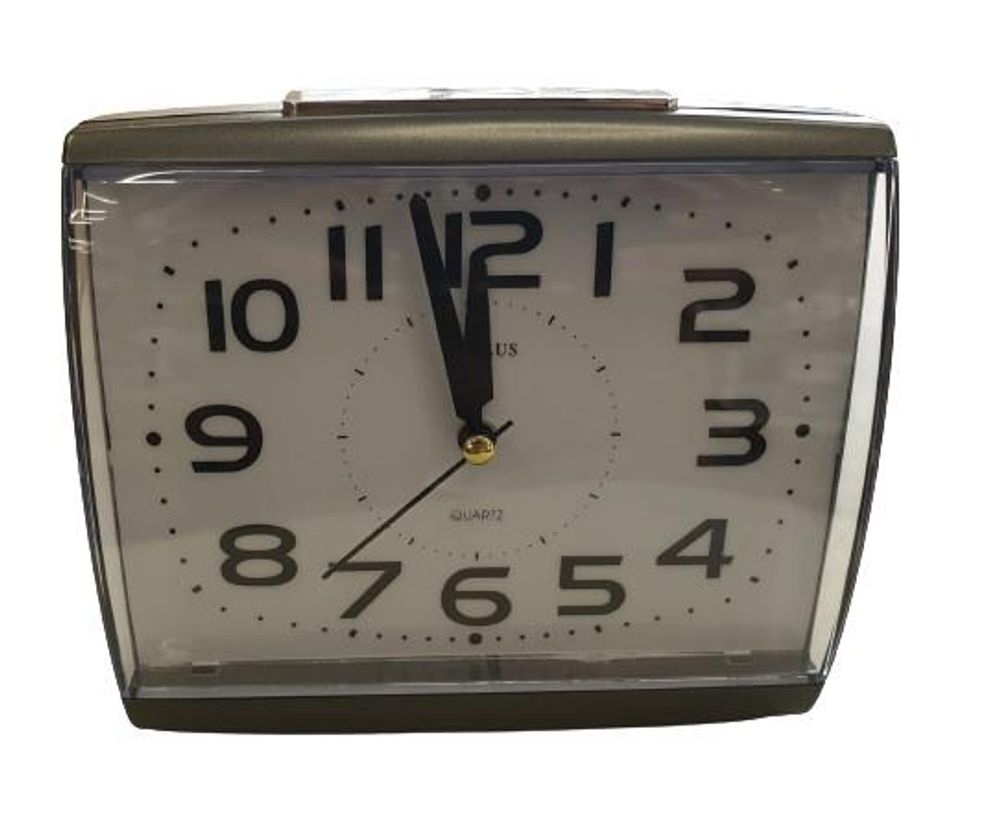 Amplus Silent Sweep Light Snooze Large Numbers Graphite Alarm Clock - PT175G