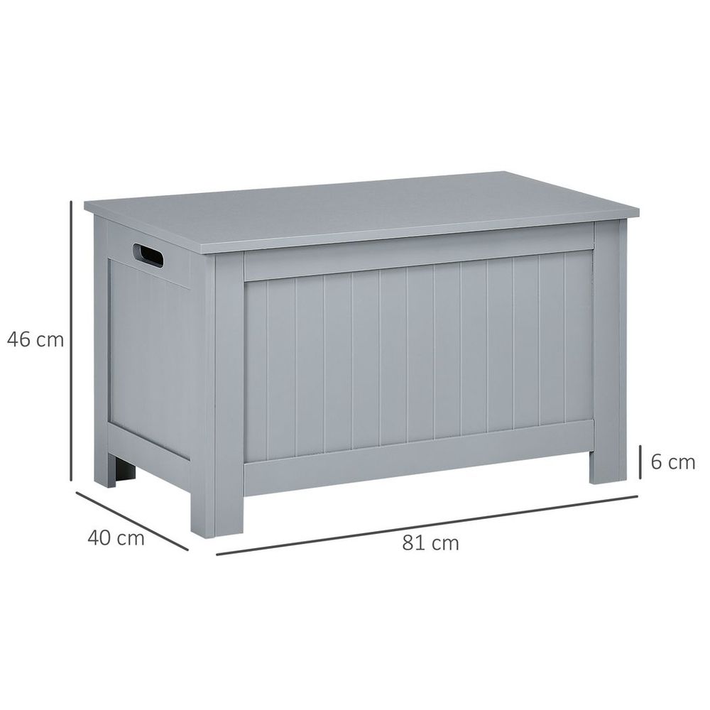 HOMCOM Large Storage Box Toy Chest Cabinet Unit Organizer with Safety Hinges