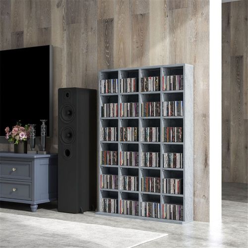 Bookcase Storage Cabinet for up to 480 CDs / 312 DVDs/Blu-rays 89W x 20D x 130.5Hcm