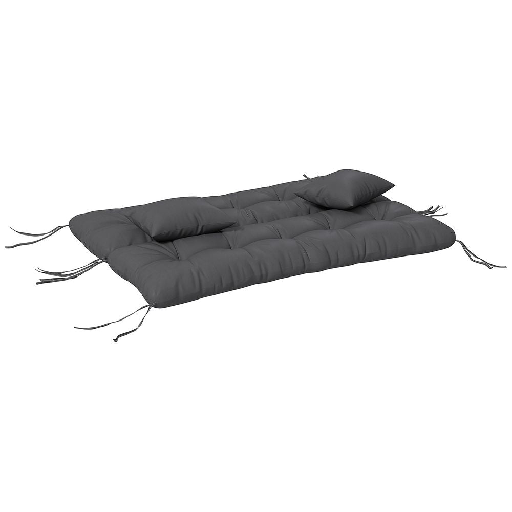 Premium Outdoor Cushion Set - 4 Pieces - Charcoal Grey - High Quality - Water Resistant - Easy to Clean