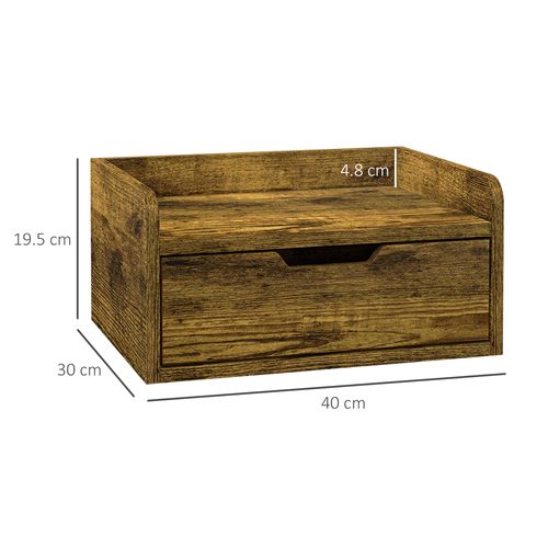 HOMCOM Floating Nightstand Set of 2, Nightstand with Drawer
