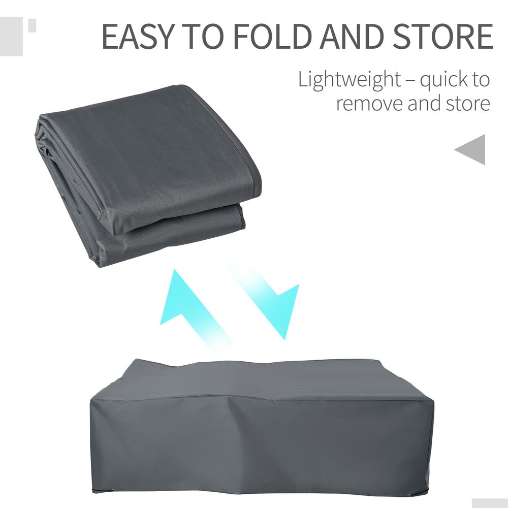 Premium 275x205cm Garden Furniture Cover: Water & UV Resistant Oxford Fabric