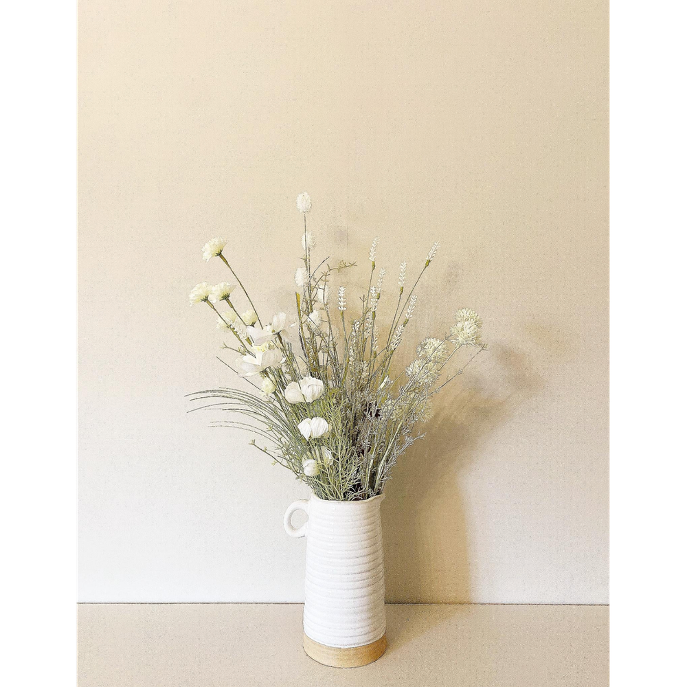 Premium Cream Faux Wildflower Stem | Lifelike Design | Perfect for Arrangements | D10 x H51 x W10cm