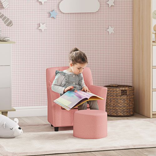 AIYAPLAY Kids Sofa Set with Footrest for Playroom Bedroom
