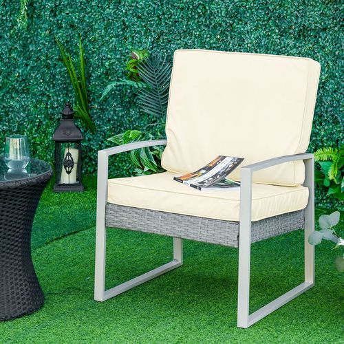 Outdoor Seat and Back Cushion Set Replacement Cushions, Cream White