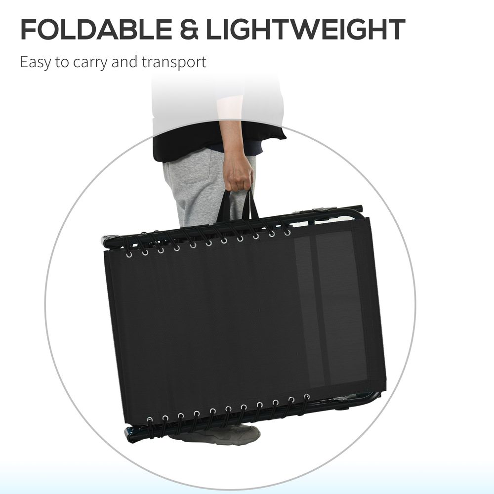 Ultimate Outdoor Relaxation: Reclining Sun Lounger Bed, Foldable & Portable - Premium Quality Furniture