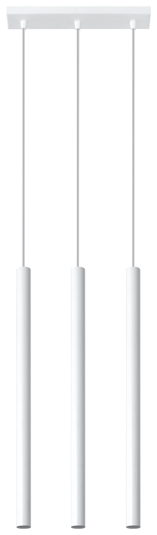 Pendant lamp PASTELO 3 White Round Tube Shape Spot Modern Loft Design LED G9