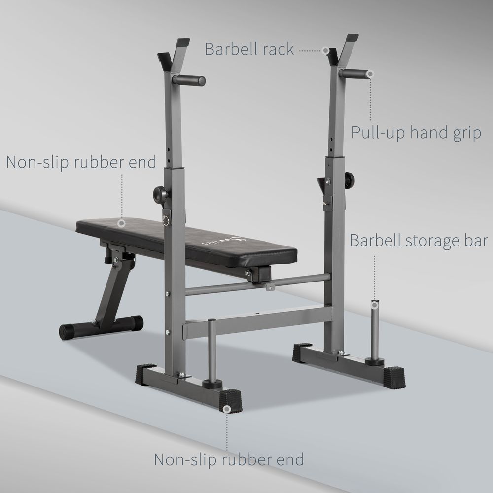 Elite Adjustable Weight Bench - Foldable, Barbell Rack, Dip Station - Shop Now