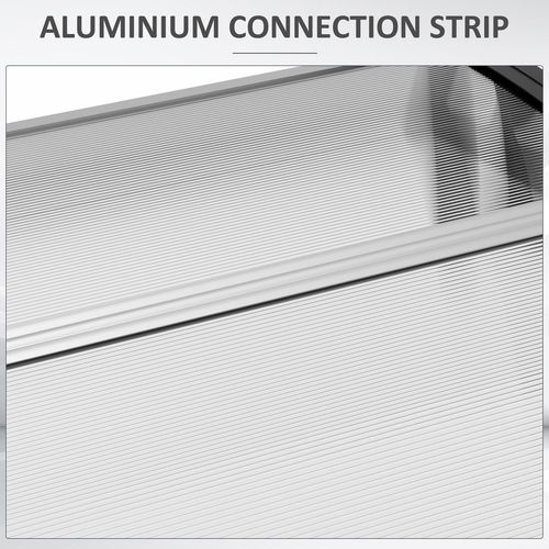 Outsunny Door Canopy Outdoor Awning Rain Shelter for Window Porch, Clear