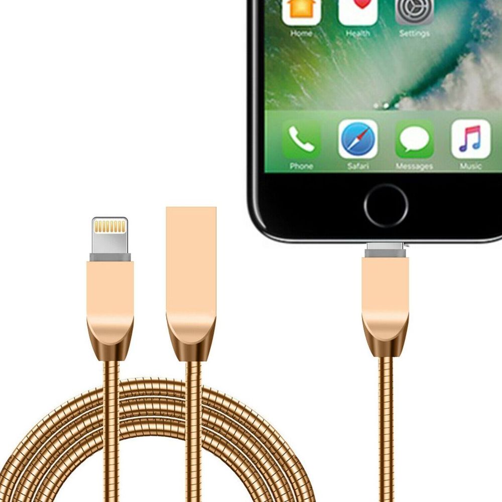 Ultimate Durability Gold Spring Cable with Zinc Alloy Connectors
