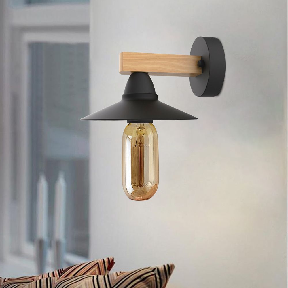 Vintage Modern Indoor Black Wall Sconce Wall Light Lamp Fitting Fixture ~1327