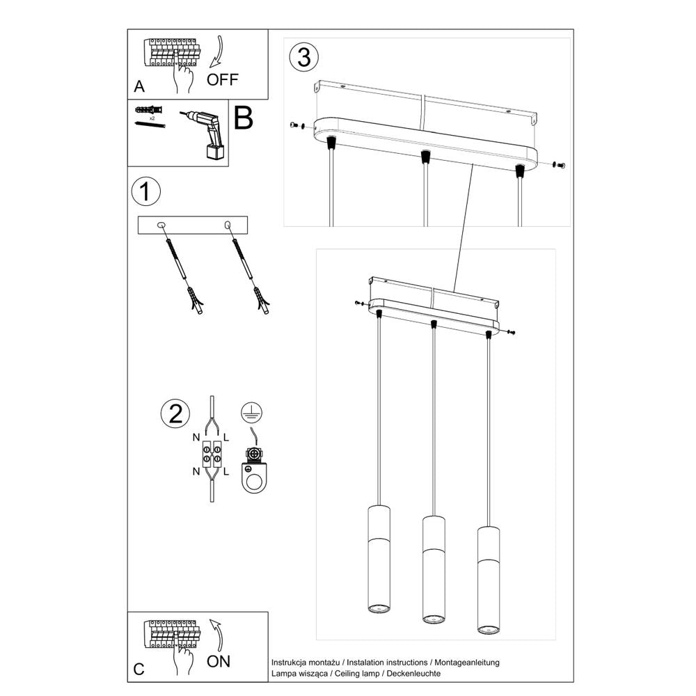 Pendant lamp steel, wood Pablo modern Design GU10