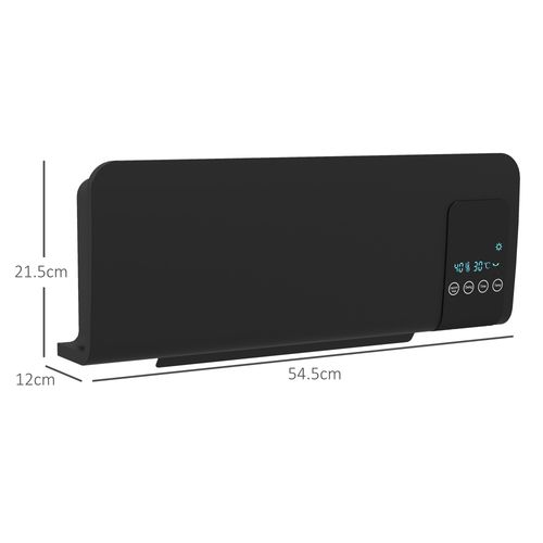 HOMCOM 2000W Wall Mounted Ceramic Heater with Remote Control for Home