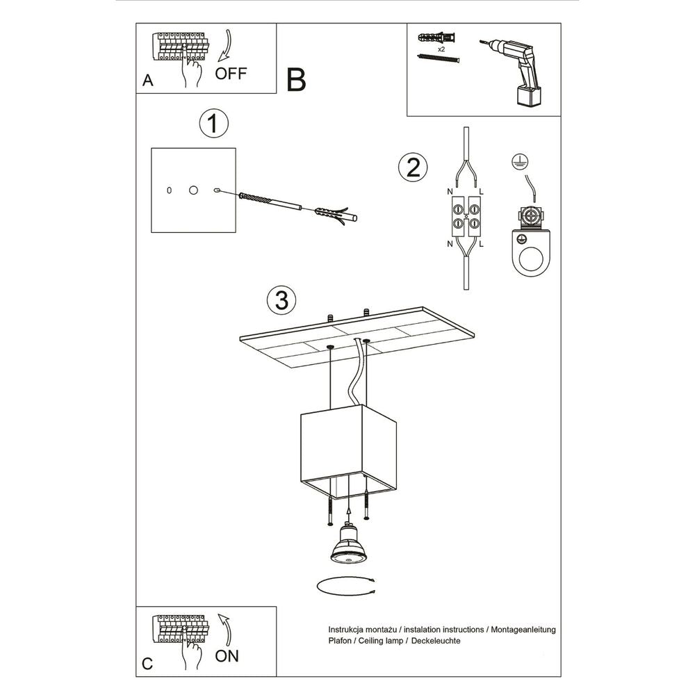 Modern Design Ceiling Lamp | Aluminum Quad Collection | High Quality | Different Colors