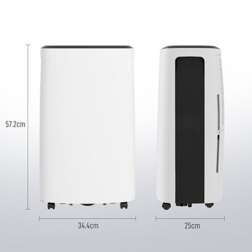 HOMCOM 16L/Day Dehumidifier for Home Damp, Mould, Laundry Drying, White