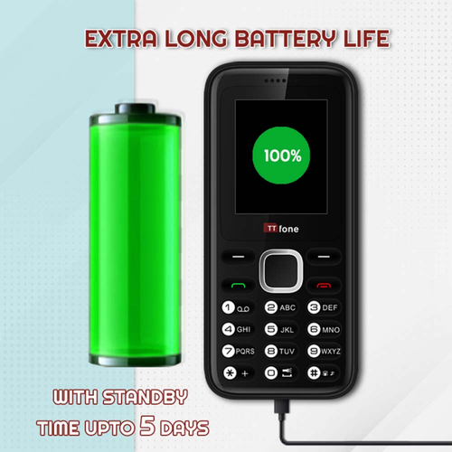 TTfone TT150 Black Dual SIM with Mains Charger, EE Pay As You Go