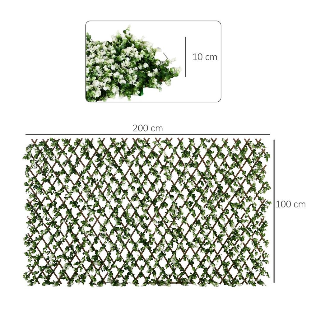 Outsunny Artificial Eucalyptus Decorative Trellis, 2m x 1m, High Quality