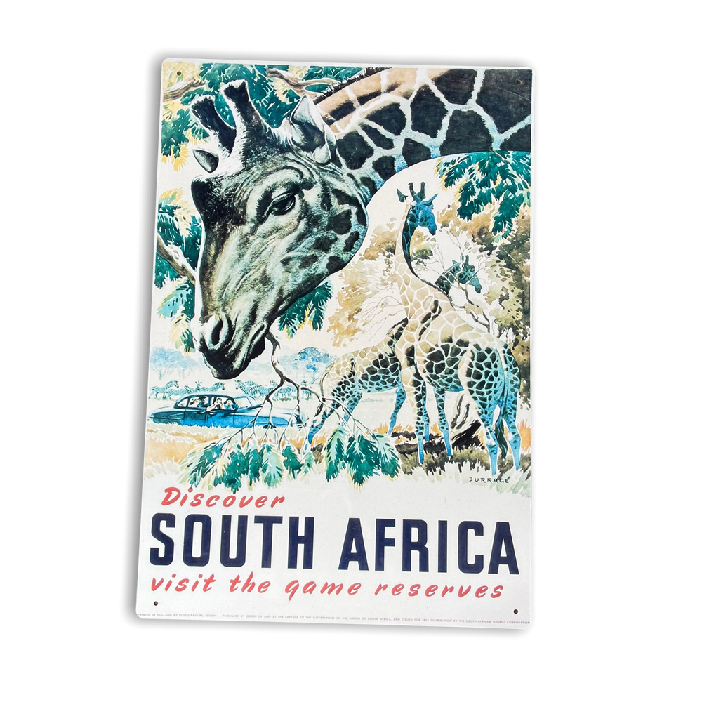 Vintage Metal Sign - Retro Travel SA Advertising
