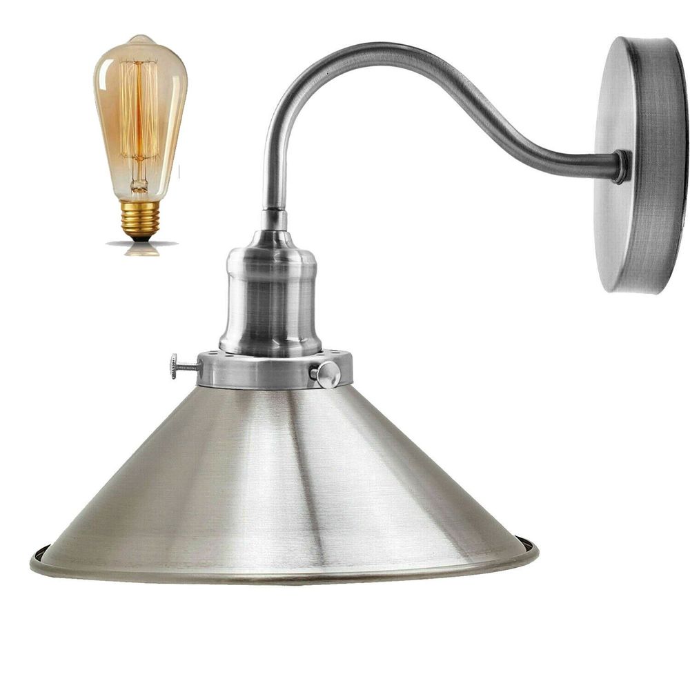 Vintage Industrial Wall Sconce Gooseneck Arm Indoor Lighting~1196