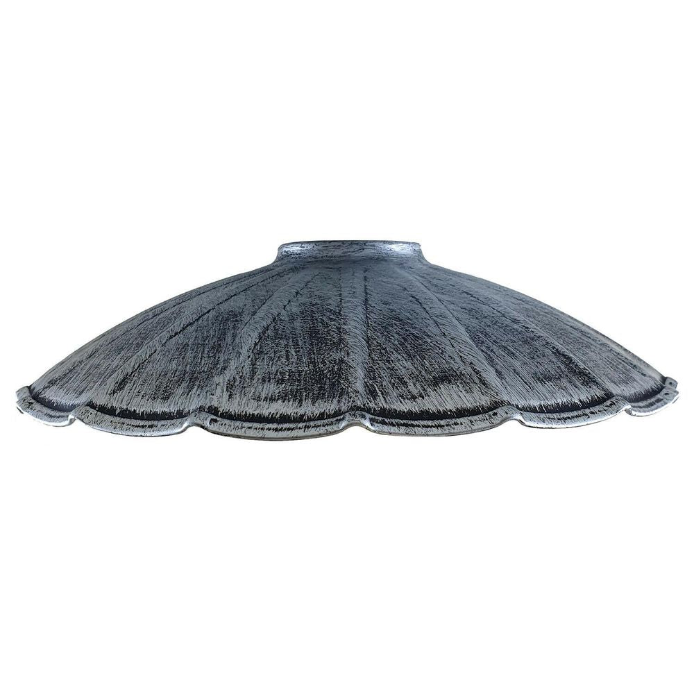 Vintage Industrial Ceiling Pendant Light Rustic Lampshade Easy Fit Wavy Shade UK