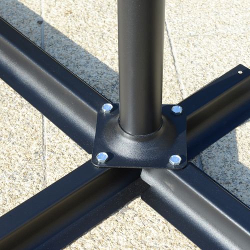 2.7m Banana Parasol Cantilever Crank Handle Wine Red