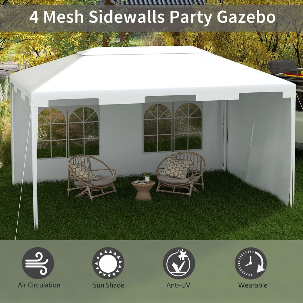 High Quality 3x4m Garden Gazebo Canopy Tent - Perfect for Outdoor Events and Parties!