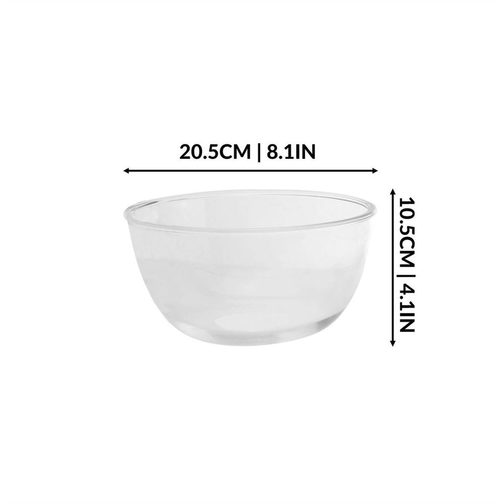Premium Glass Mixing Bowls - Set of 3 | Scratch, Stain & Heat Resistant