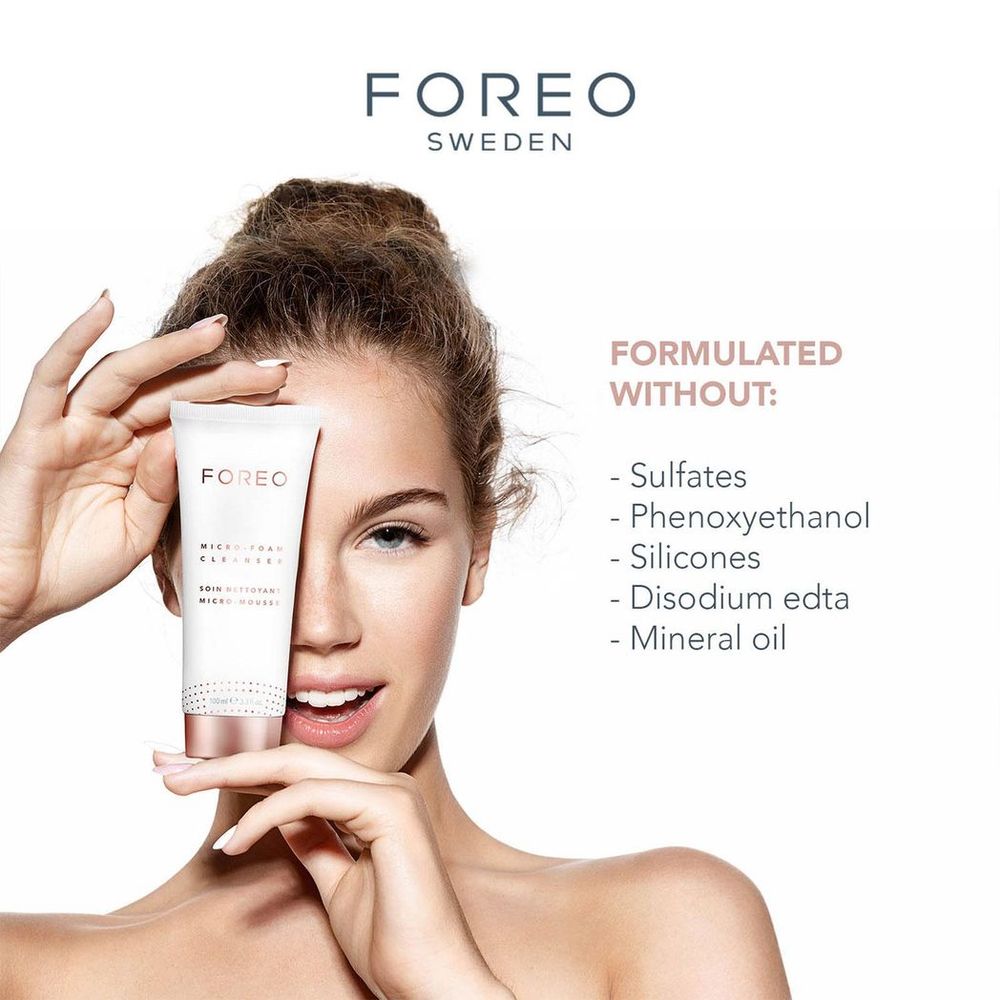 FOREO Micro-Foam Cleanser: Gentle Face Wash for All Skin Types, 100ml