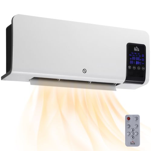 HOMCOM 2000W Wall Mounted Ceramic Heater with Remote Control for Home