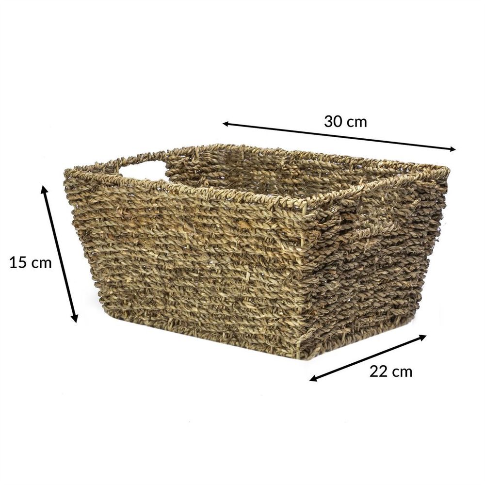 Premium Seagrass Storage Basket Set - Elegant & Eco-Friendly | 4-Pack