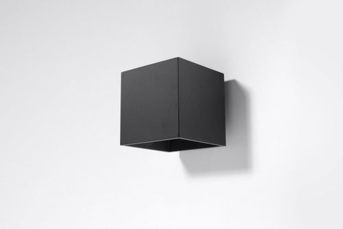 Wall Lamp QUAD 1 Black Up/Down Square Shape Modern Loft Design G9