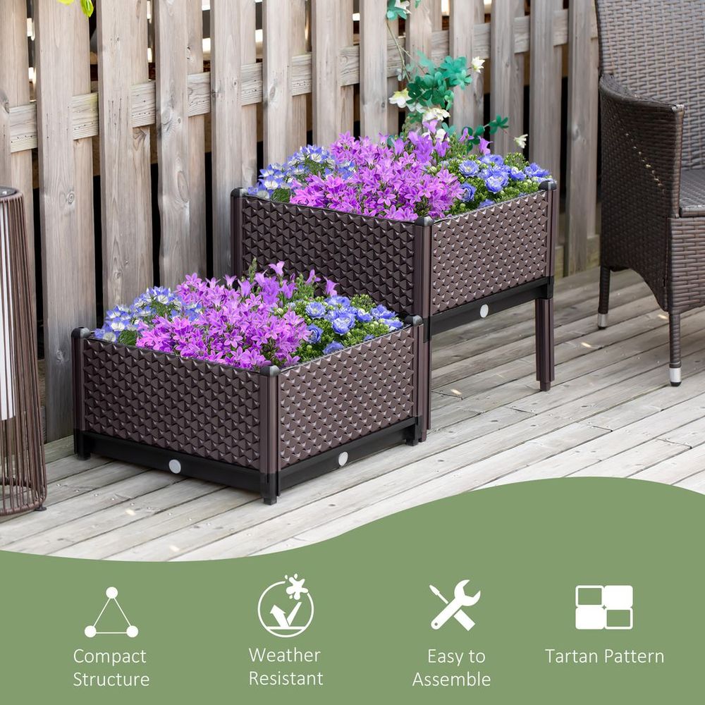 Premium Raised Garden Bed Planter Box: Flowers, Vegetables, Herbs - Best Quality, Durable & Lightweight