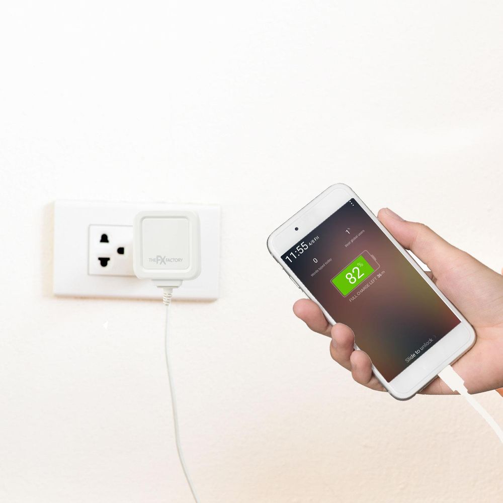 FX Travel Charger 2.1A - LED Indicator, Quick Charging - White
