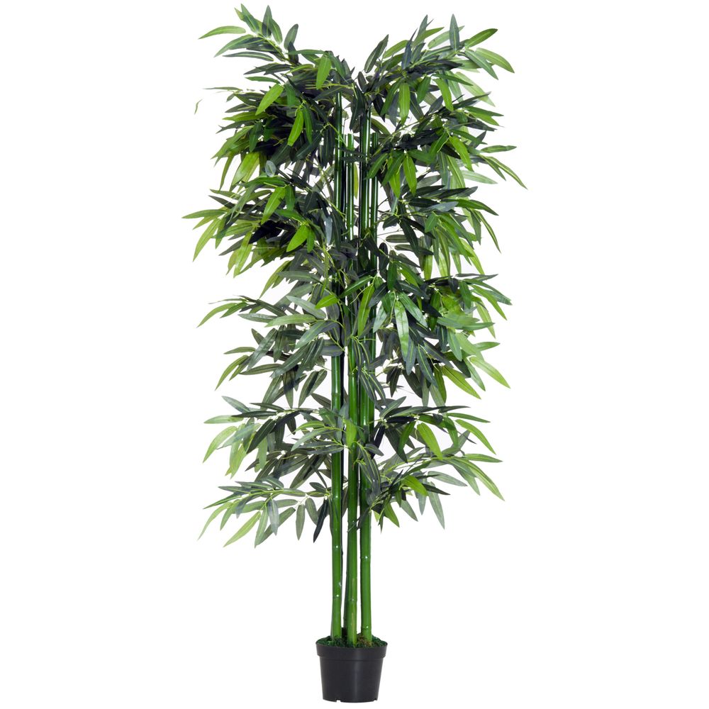 High-quality Artificial Bamboo Tree Plant, 1.8m - Green Bamboo/Black Pot