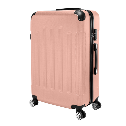 3 Pcs Suitcase Lightweight ABS Carry-on Hand Luggage 4 Spinner Wheels Trolley Case