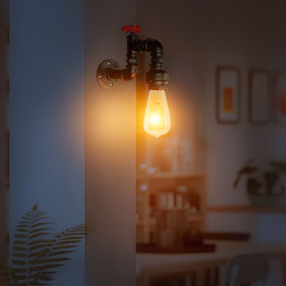 Vintage Industrial Water Pipe Wall Sconce Light E27~2173