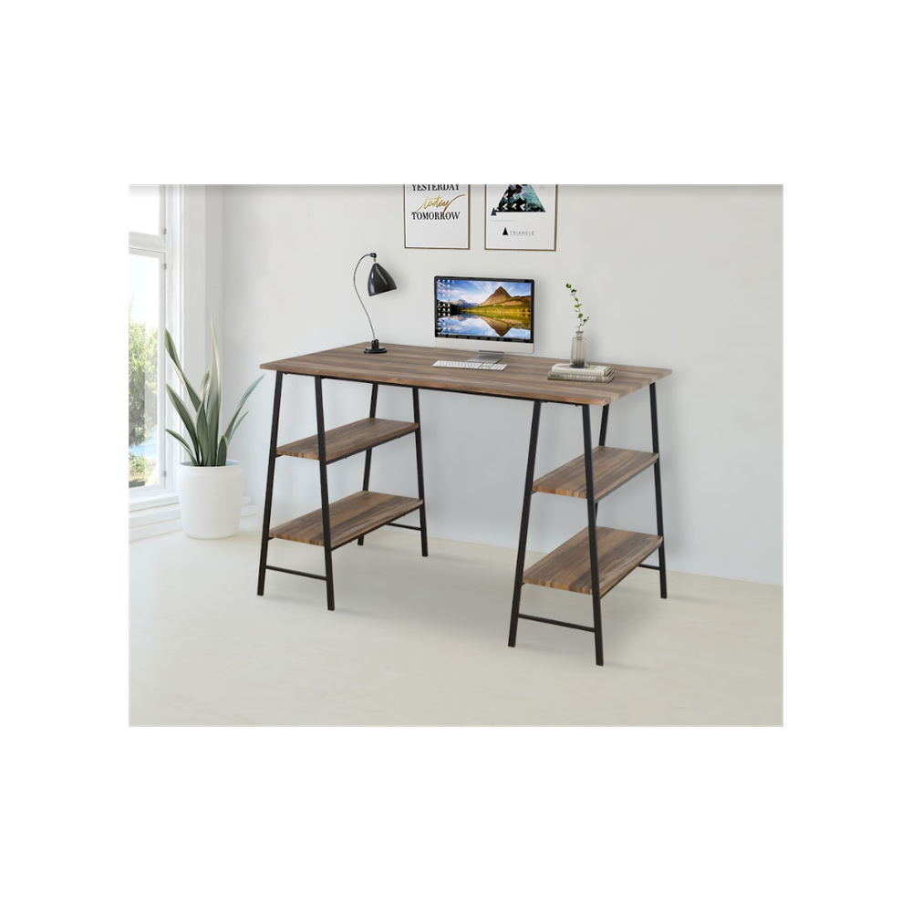 Home Office Desk with Both Side Shelf- TAVOLO