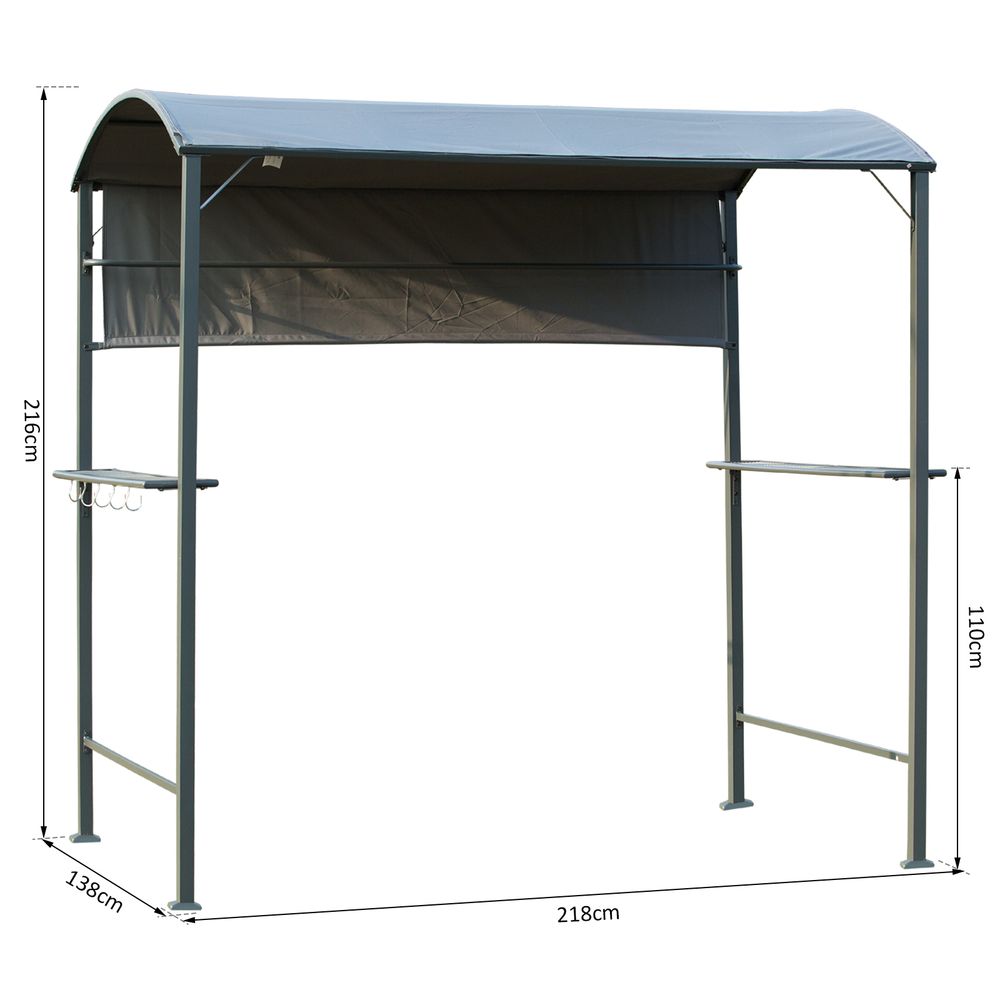 Metal Frame Outdoor BBQ Canopy - Stay Cool and Grill Like a Pro!