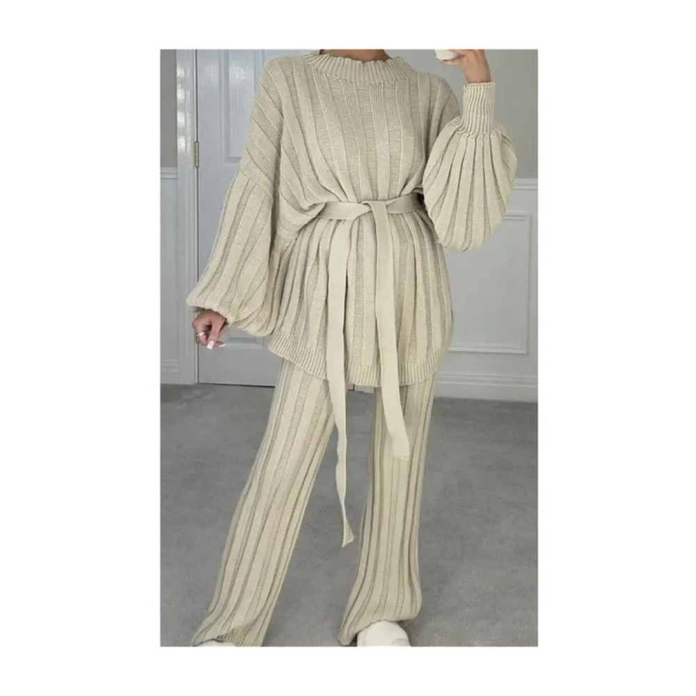 Polo Neck Belted Jumpsuit