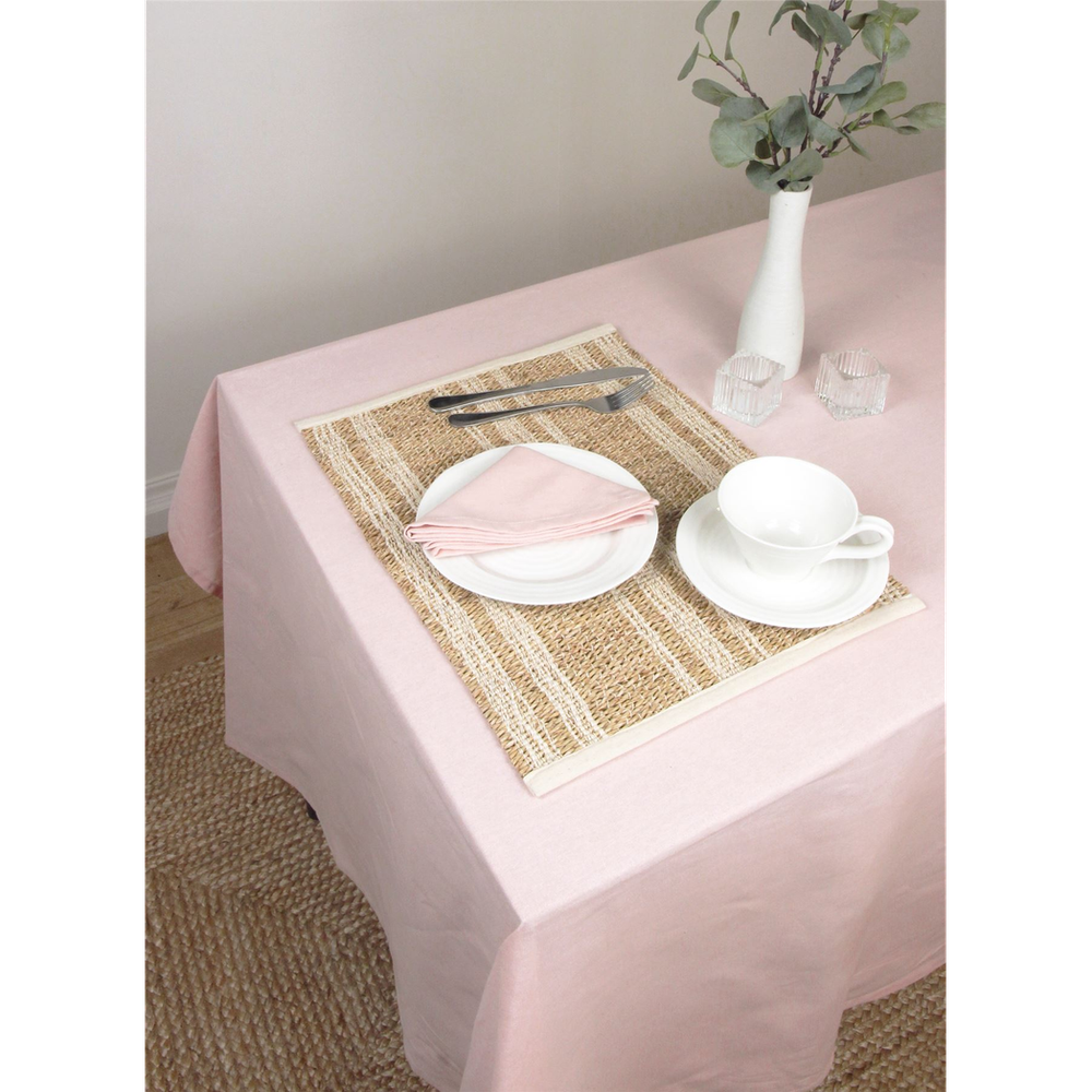 Premium Avon 100% Cotton 240x140cm Blush Tablecloth: High-Quality, Professional Seller